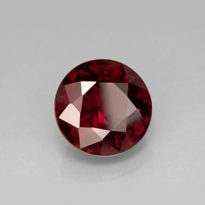 Grenat rhodolite rouge naturelle coupe roude, 6,59 ct, VS