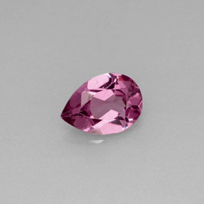 Grenat rhodolite violet naturelle en forme de poire, 0,69 ct, VS-SI