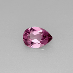 Grenat rhodolite violet naturelle en forme de poire, 0,69 ct, VS-SI