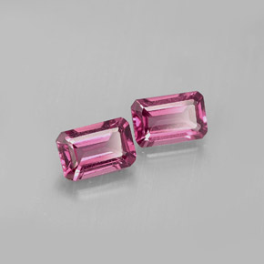Achetez naturel ct rose grenat rhodolite gems, taille émeraude, en provenance tanzanie chez gemselect. en stock, livraison internationale!