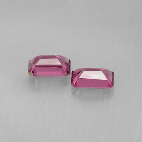 Achetez naturel ct rose grenat rhodolite gems, taille émeraude, en provenance tanzanie chez gemselect. en stock, livraison internationale!