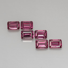 Achetez naturel ct rose grenat rhodolite gems, taille émeraude, en provenance mozambique chez gemselect. en stock, livraison internationale!