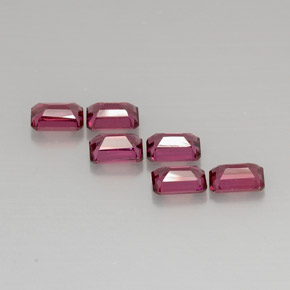 Achetez naturel ct rose grenat rhodolite gems, taille émeraude, en provenance mozambique chez gemselect. en stock, livraison internationale!