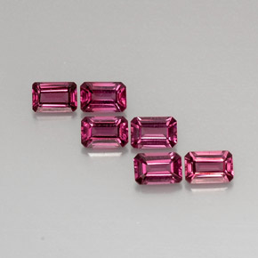 Achetez naturel ct rose grenat rhodolite gems, taille émeraude, en provenance mozambique chez gemselect. en stock, livraison internationale!