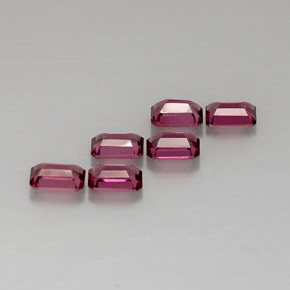 Achetez naturel ct rose grenat rhodolite gems, taille émeraude, en provenance mozambique chez gemselect. en stock, livraison internationale!