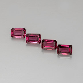 Achetez naturel ct rose grenat rhodolite gems, taille émeraude, en provenance mozambique chez gemselect. en stock, livraison internationale!