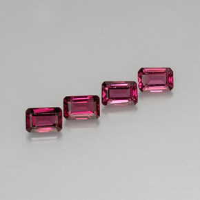 Achetez naturel ct rose grenat rhodolite gems, taille émeraude, en provenance mozambique chez gemselect. en stock, livraison internationale!