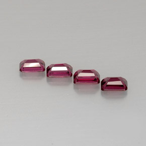 Achetez naturel ct rose grenat rhodolite gems, taille émeraude, en provenance mozambique chez gemselect. en stock, livraison internationale!