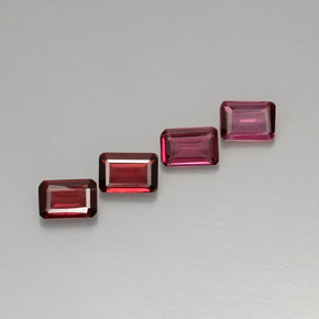 Achetez naturel ct rose grenat rhodolite gems, taille émeraude, en provenance mozambique chez gemselect. en stock, livraison internationale!