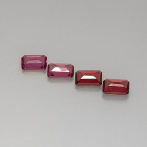 Achetez naturel ct rose grenat rhodolite gems, taille émeraude, en provenance mozambique chez gemselect. en stock, livraison internationale!