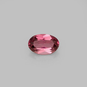 Grenat rhodolite rouge naturelle coupe ovale, 0,60 ct, VVS-VS