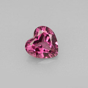 Grenat Rhodolite Rose violacé naturelle Forme de coeur, 1.50 ct, VVS-VS