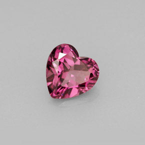 Grenat Rhodolite Rose violacé naturelle Forme de coeur, 1.50 ct, VVS-VS