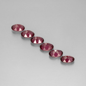 Achetez naturel ct rouge grenat rhodolite gems, coupe ovale, en provenance mozambique chez gemselect. en stock, livraison internationale!