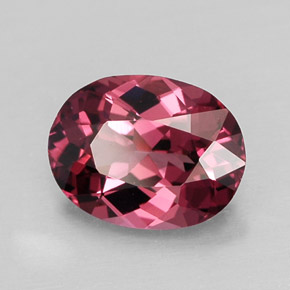 Grenat Rhodolite Rouge framboises naturelle Coupe ovale, 1.43 ct, VVS-VS