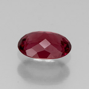 Grenat rhodolite rouge naturelle coupe ovale, 1,22 ct, VVS