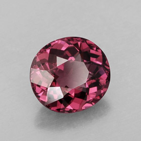 Grenat Rhodolite Rouge framboises naturelle Coupe ovale, 1.38 ct, VVS