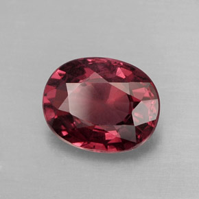 Grenat Rhodolite Rouge framboises naturelle Coupe ovale, 1.95 ct, VS