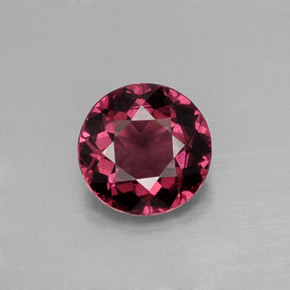 Grenat Rhodolite Rouge framboises naturelle Coupe roude, 1.32 ct, VS