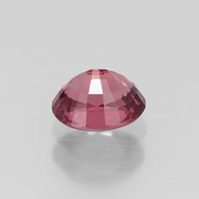 Grenat rhodolite rouge naturelle coupe ovale, 0,70 ct, VS