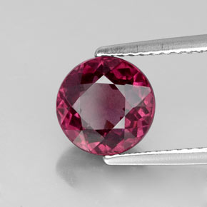 Grenat rhodolite rouge naturelle coupe roude, 2,99 ct, VS