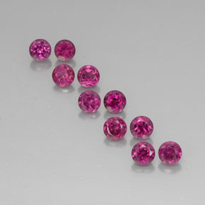 Achetez naturel ct rouge grenat rhodolite gems, coupe roude, en provenance mozambique chez gemselect. en stock, livraison internationale!