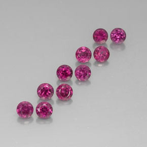 Achetez naturel ct rouge grenat rhodolite gems, coupe roude, en provenance mozambique chez gemselect. en stock, livraison internationale!