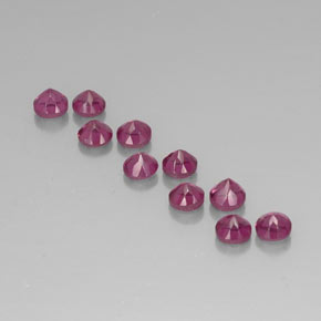 Achetez naturel ct rouge grenat rhodolite gems, coupe roude, en provenance mozambique chez gemselect. en stock, livraison internationale!