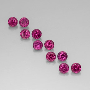 Achetez naturel ct rouge grenat rhodolite gems, coupe roude, en provenance mozambique chez gemselect. en stock, livraison internationale!