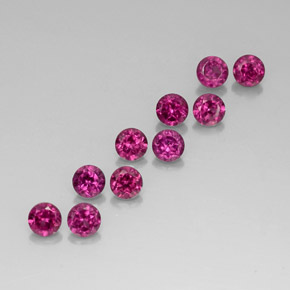 Achetez naturel ct rouge grenat rhodolite gems, coupe roude, en provenance mozambique chez gemselect. en stock, livraison internationale!