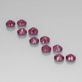 Achetez naturel ct rouge grenat rhodolite gems, coupe roude, en provenance mozambique chez gemselect. en stock, livraison internationale!