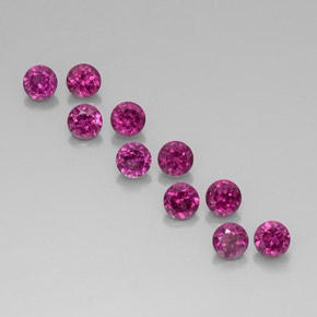 Achetez naturel ct rouge grenat rhodolite gems, coupe roude, en provenance mozambique chez gemselect. en stock, livraison internationale!