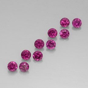 Achetez naturel ct rouge grenat rhodolite gems, coupe roude, en provenance mozambique chez gemselect. en stock, livraison internationale!