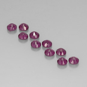 Achetez naturel ct rouge grenat rhodolite gems, coupe roude, en provenance mozambique chez gemselect. en stock, livraison internationale!
