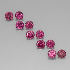 Achetez naturel ct rouge grenat rhodolite gems, coupe roude, en provenance mozambique chez gemselect. en stock, livraison internationale!