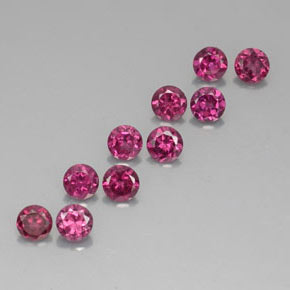 Achetez naturel ct rouge grenat rhodolite gems, coupe roude, en provenance mozambique chez gemselect. en stock, livraison internationale!