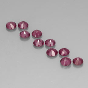 Achetez naturel ct rouge grenat rhodolite gems, coupe roude, en provenance mozambique chez gemselect. en stock, livraison internationale!