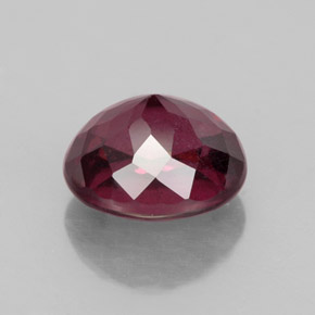 Grenat rhodolite rouge naturelle coupe ovale, 2,87 ct, VS-SI