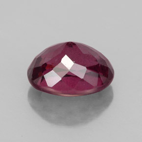 Grenat rhodolite rouge naturelle coupe ovale, 2,82 ct, VS-SI