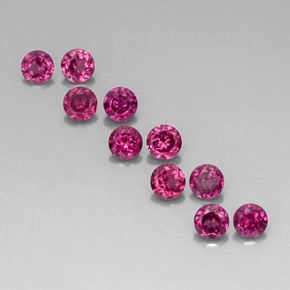 Achetez naturel ct Rouge framboises Grenat Rhodolite gems, Coupe roude, En provenance Mozambique chez GemSelect. En stock, livraison internationale!