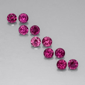 Achetez naturel ct rouge grenat rhodolite gems, coupe roude, en provenance mozambique chez gemselect. en stock, livraison internationale!