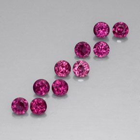 Achetez naturel ct rouge grenat rhodolite gems, coupe roude, en provenance mozambique chez gemselect. en stock, livraison internationale!