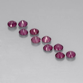 Achetez naturel ct rouge grenat rhodolite gems, coupe roude, en provenance mozambique chez gemselect. en stock, livraison internationale!