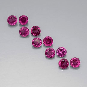 Achetez naturel ct rouge grenat rhodolite gems, coupe roude, en provenance mozambique chez gemselect. en stock, livraison internationale!