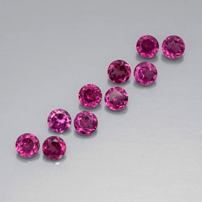 Achetez naturel ct rouge grenat rhodolite gems, coupe roude, en provenance mozambique chez gemselect. en stock, livraison internationale!
