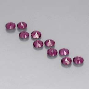 Achetez naturel ct rouge grenat rhodolite gems, coupe roude, en provenance mozambique chez gemselect. en stock, livraison internationale!