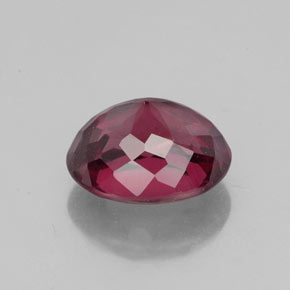 Grenat rhodolite rouge naturelle coupe ovale, 2,35 ct, VS