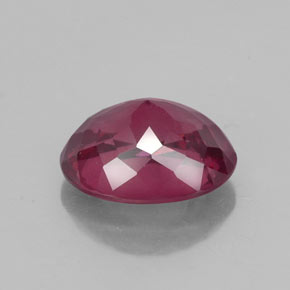 Grenat rhodolite rouge naturelle coupe ovale, 2,57 ct, VS