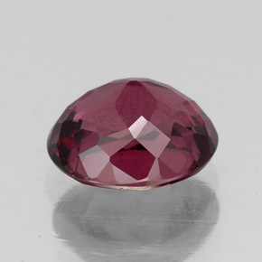 Grenat rhodolite rouge naturelle coupe ovale, 2,46 ct, VS
