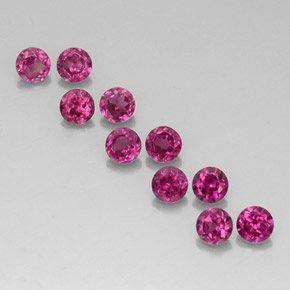 Achetez naturel ct rouge grenat rhodolite gems, coupe roude, en provenance mozambique chez gemselect. en stock, livraison internationale!